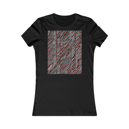 boostlete-field-day-pattern-diagonal-paper-0287 — Women's Favorite Tee (B+C 6004)