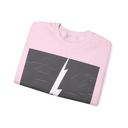boostlete-am-crew-icon-lightning-glitch-vector-0590 — Unisex Heavy Blend Crewneck (G18000)