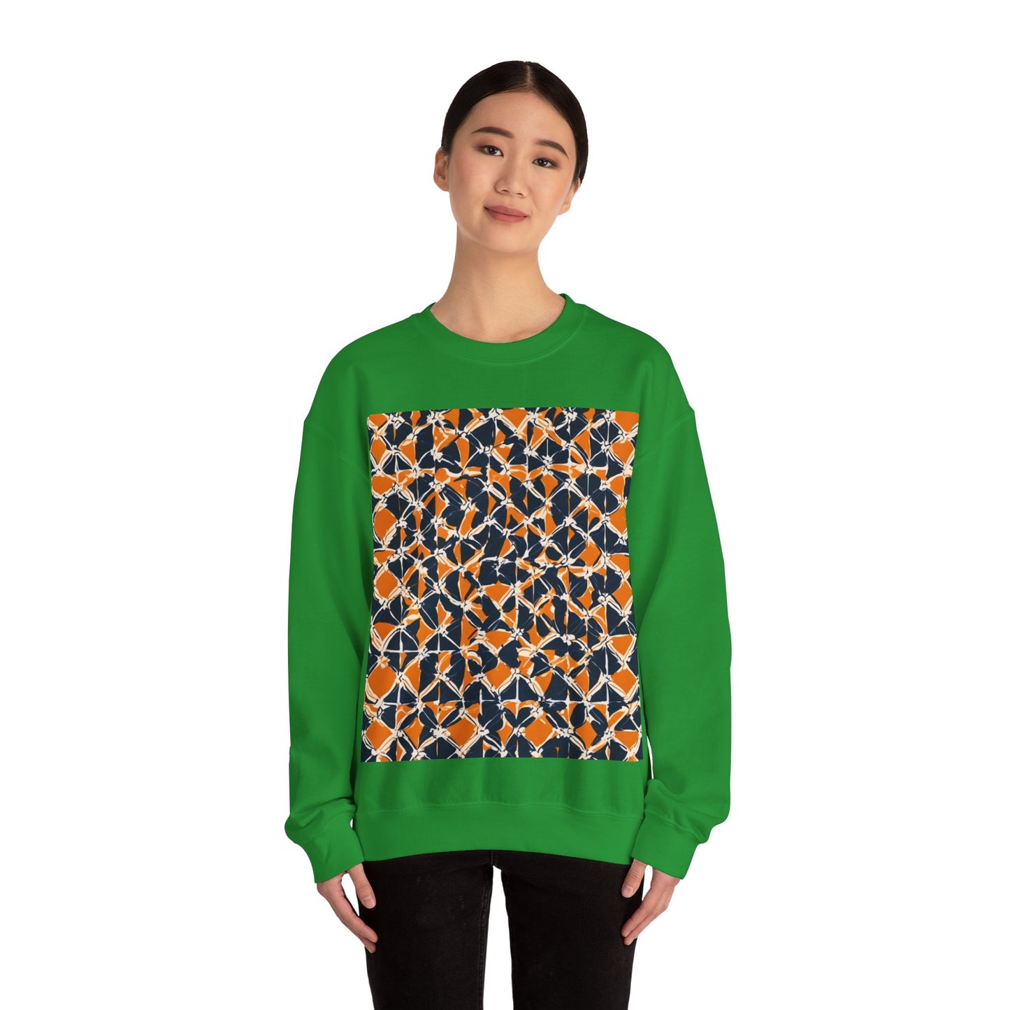 boostlete-headspace-pattern-plate-number-badge-0387 — Unisex Heavy Blend Crewneck (G18000)