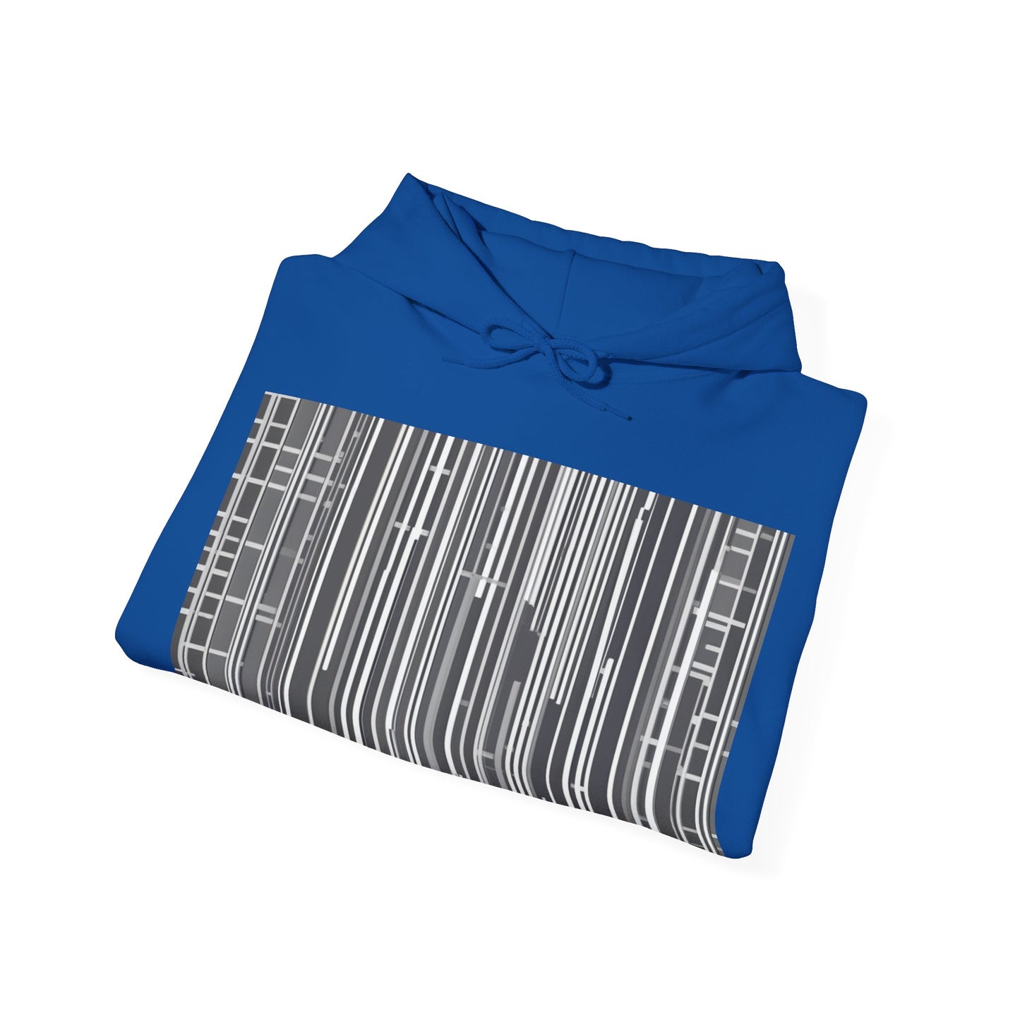 boostlete-boost-mode-pattern-barcode-blueprint-0463 — Unisex Heavy Blend Hoodie (G18500)