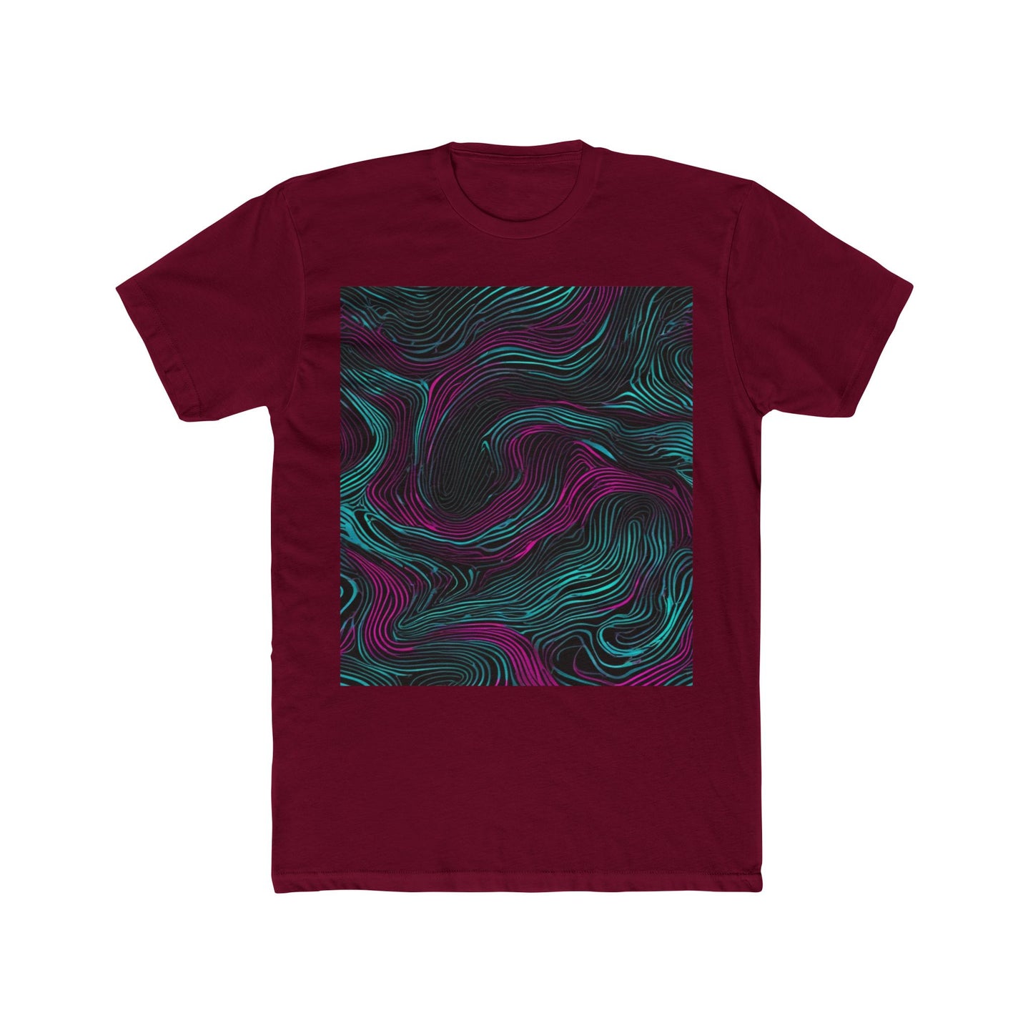 boostlete-am-crew-pattern-topographic-monoline-0075 — Unisex Cotton Crew Tee (NL 3600)
