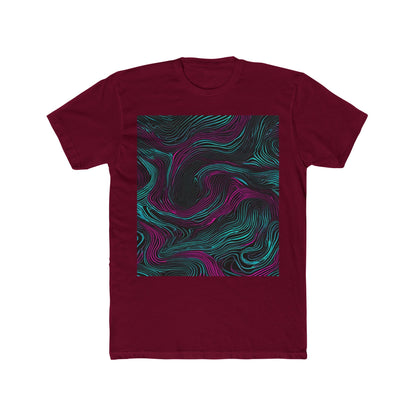 boostlete-am-crew-pattern-topographic-monoline-0075 — Unisex Cotton Crew Tee (NL 3600)