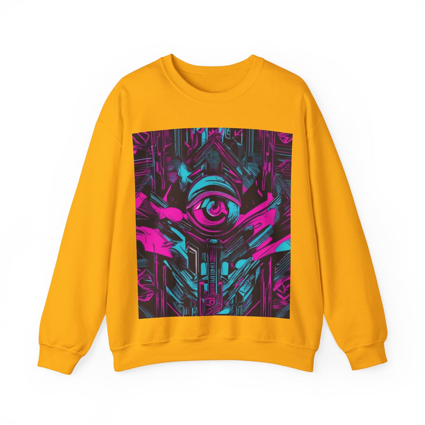 boostlete-iron-intent-type-eyes-up-forward-big-line-art-0065 — Unisex Heavy Blend Crewneck Sweatshirt (Gildan)