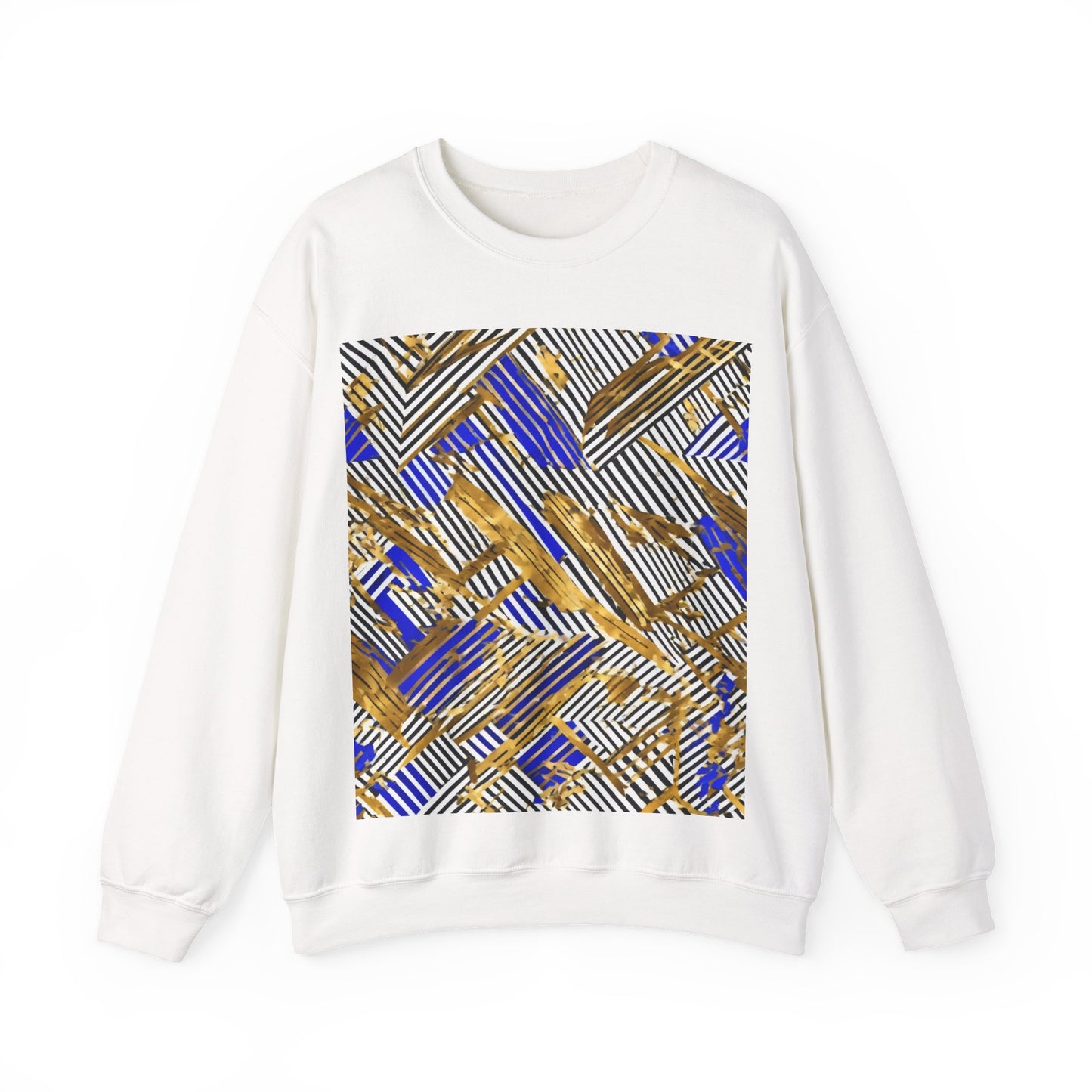 boostlete-boost-mode-pattern-diagonal-monoline-0015 — Unisex Heavy Blend Crewneck Sweatshirt (Gildan)