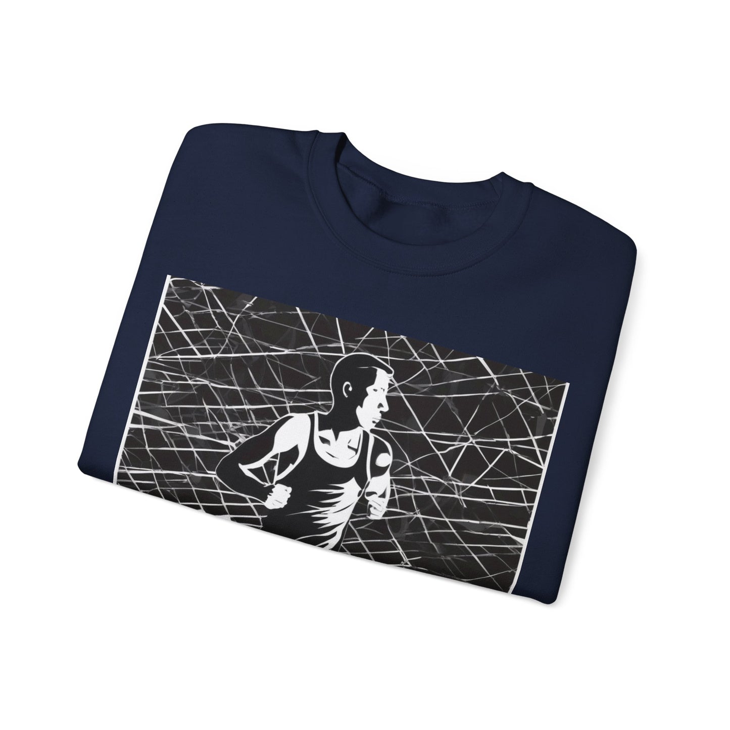 boostlete-headspace-scene-marathoner-speed-geometric-0816 — Unisex Heavy Blend Crewneck (G18000)