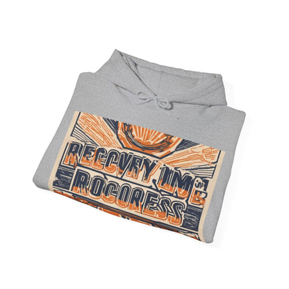 boostlete-boost-mode-type-recovery-progress-outline-over-solid-badge-0161 — Unisex Heavy Blend Hooded Sweatshirt (Gildan)