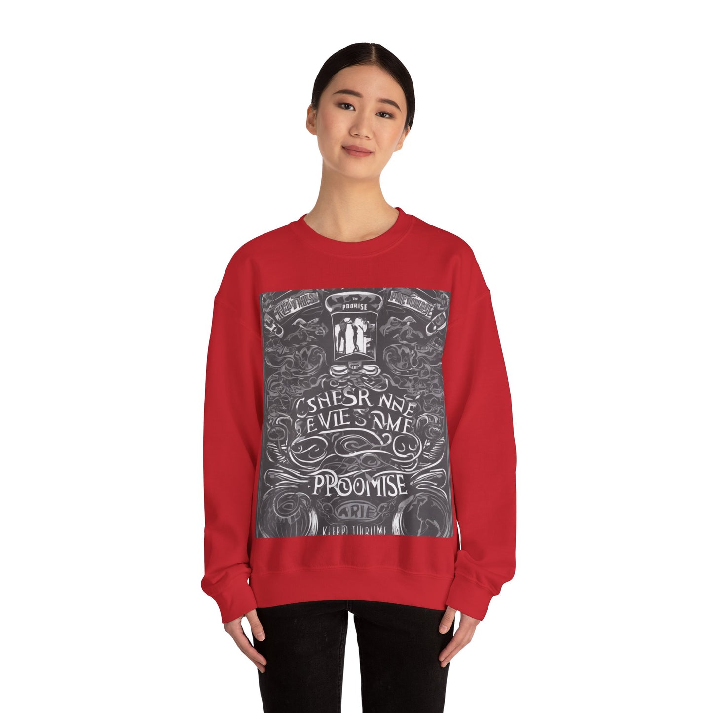 boostlete-boost-mode-type-keep-the-promise-big-monoline-0049 — Unisex Heavy Blend Crewneck (G18000)