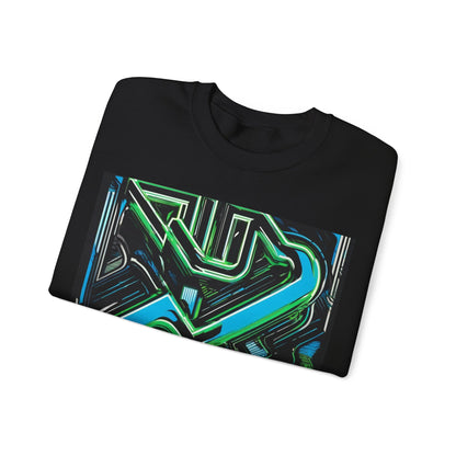 boostlete-boost-mode-type-constancia-gana-diagonal-badge-0185 — Unisex Heavy Blend Crewneck Sweatshirt (Gildan)