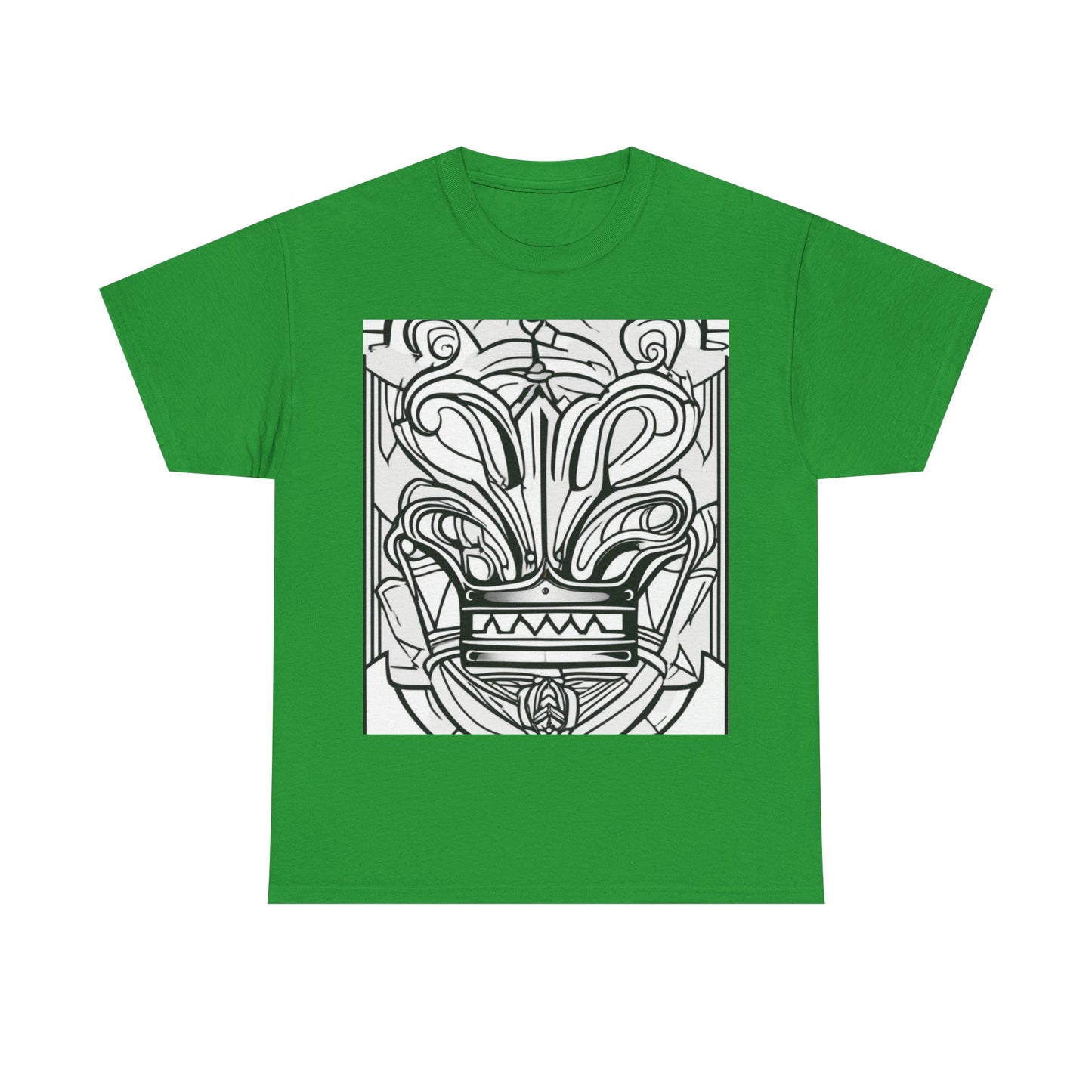boostlete-boost-mode-icon-crown-offset-line-art-0190 — Unisex Heavy Cotton Tee (Gildan 5000)