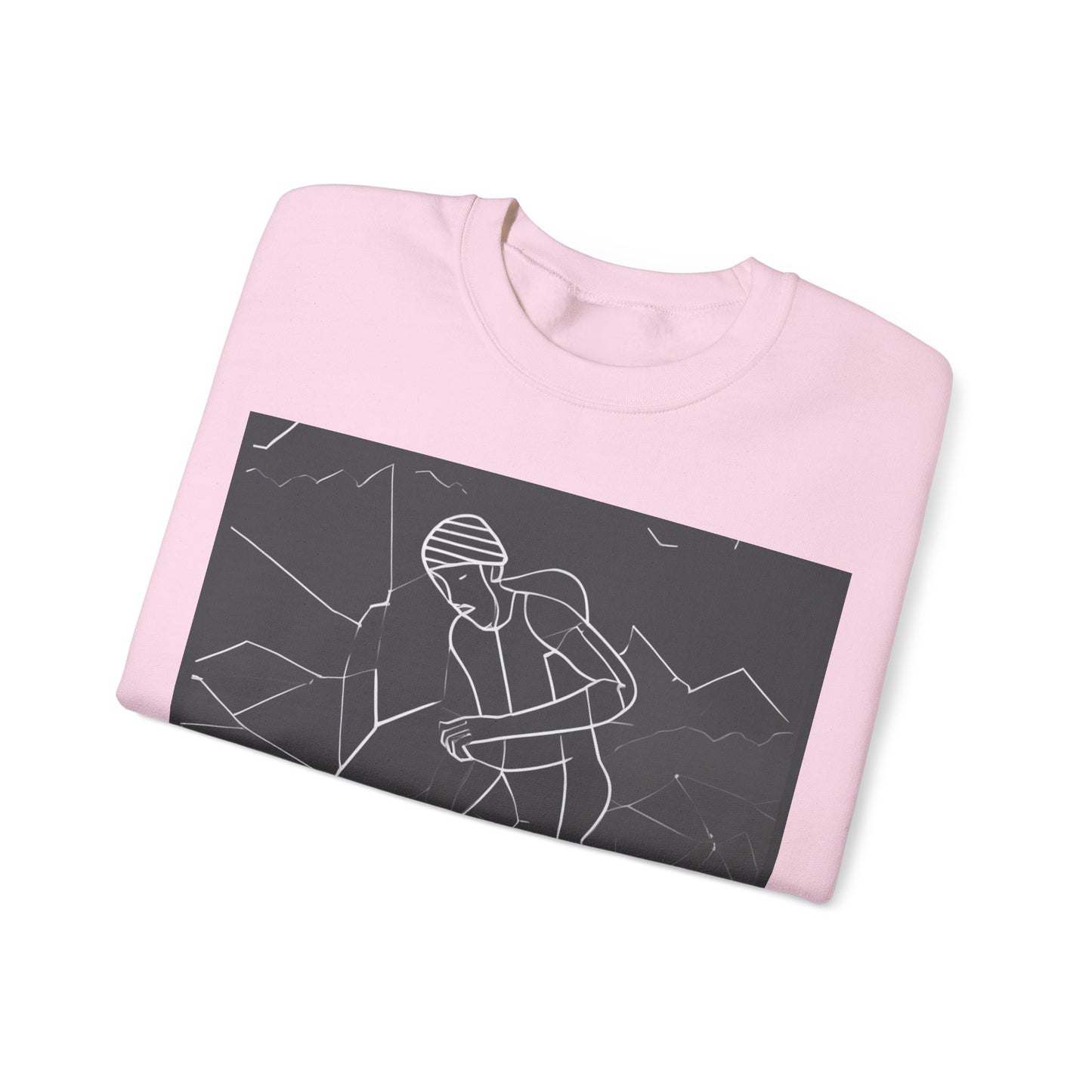 boostlete-pr-season-scene-runner-outline-geometric-1072 — Unisex Heavy Blend Crewneck (G18000)