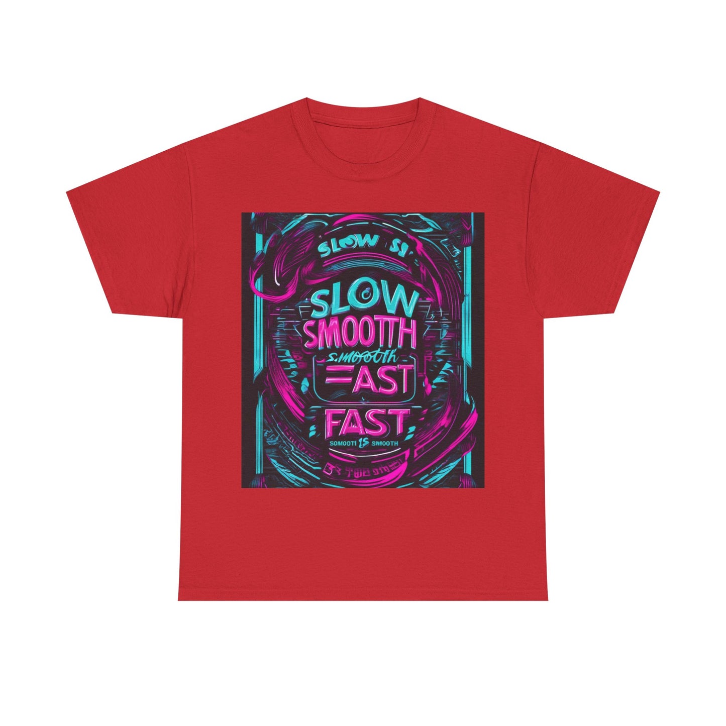 boostlete-recovery-progress-type-slow-is-smooth-smooth-is-fast-banner-engraved-0181 — Unisex Heavy Cotton Tee (Gildan 5000)