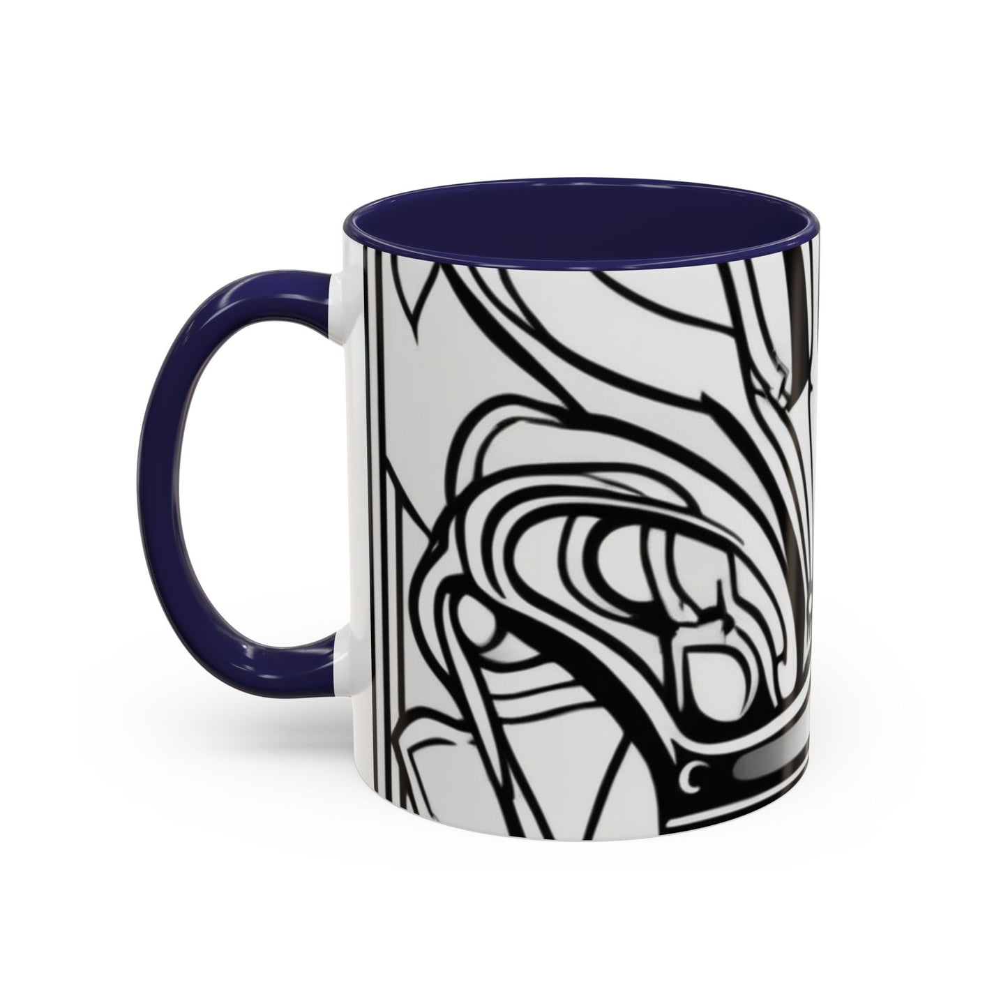 boostlete-boost-mode-icon-crown-offset-line-art-0190 — Accent Mug 11oz/15oz