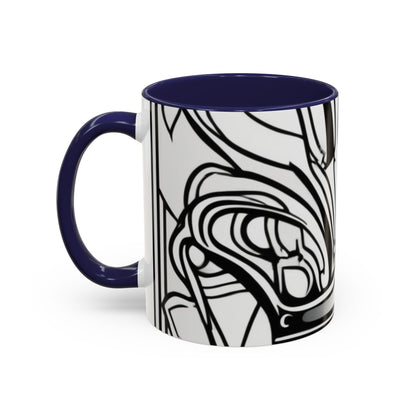 boostlete-boost-mode-icon-crown-offset-line-art-0190 — Accent Mug 11oz/15oz