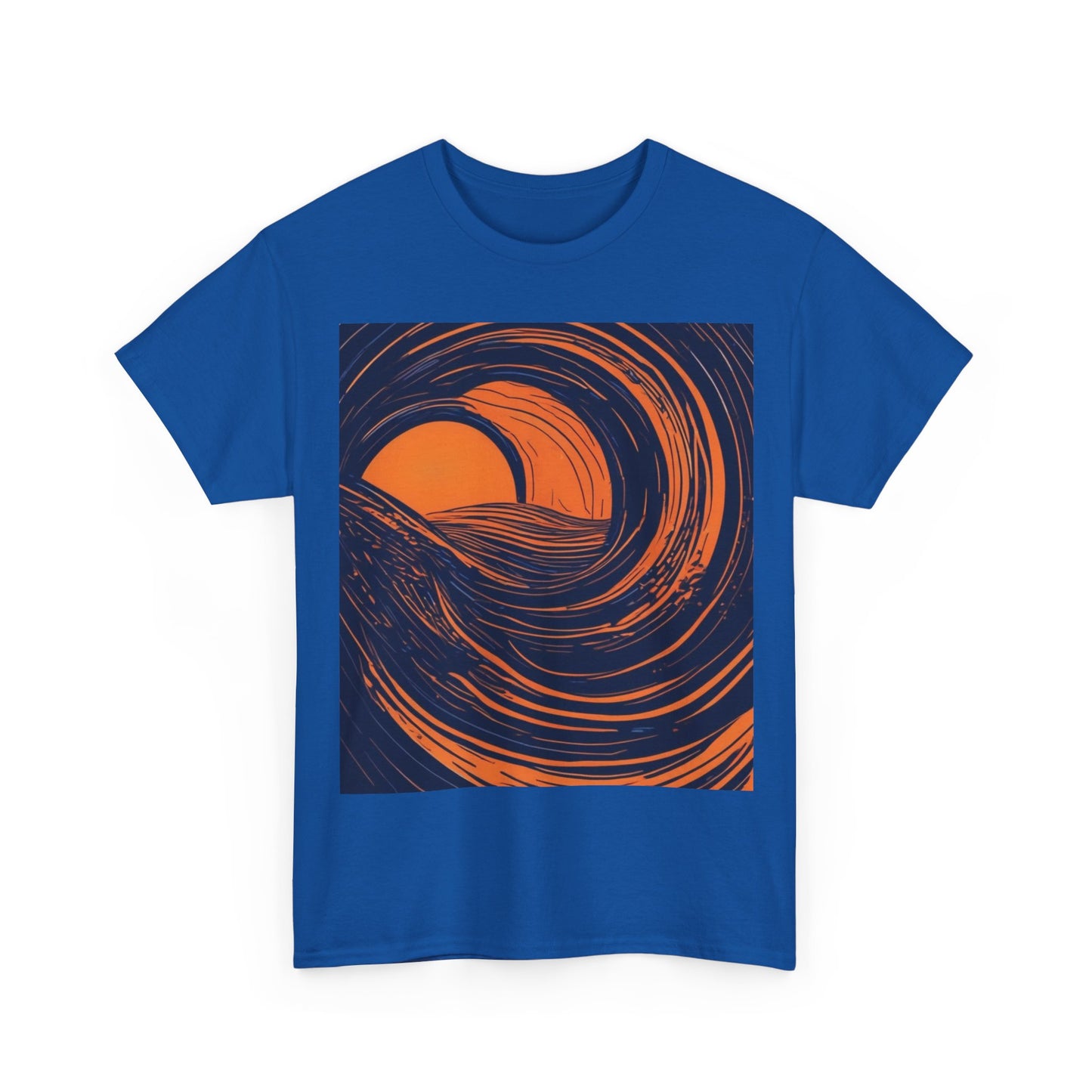 boostlete-rise-grind-icon-sunrise-speed-line-art-0202 — Unisex Heavy Cotton Tee (Gildan 5000)