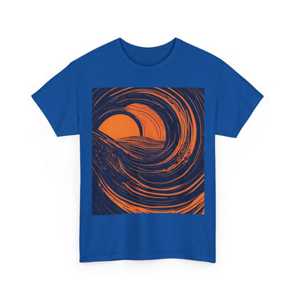 boostlete-rise-grind-icon-sunrise-speed-line-art-0202 — Unisex Heavy Cotton Tee (Gildan 5000)