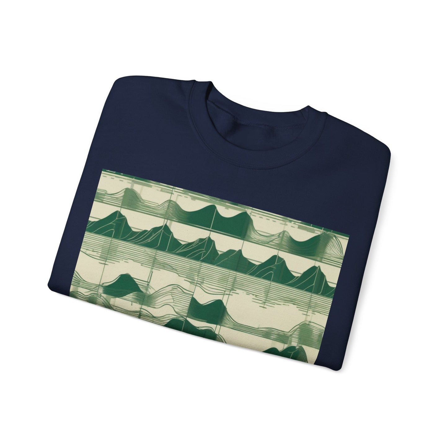 boostlete-mile-by-mile-pattern-audio-blueprint-0971 — Unisex Heavy Blend Crewneck (G18000)