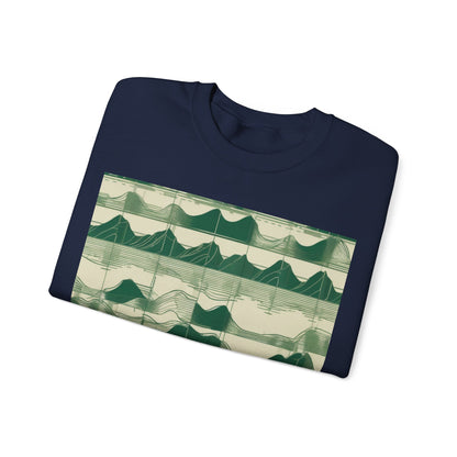 boostlete-mile-by-mile-pattern-audio-blueprint-0971 — Unisex Heavy Blend Crewneck (G18000)