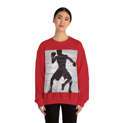 boostlete-mile-by-mile-scene-boxer-motion-geometric-0028 — Unisex Heavy Blend Crewneck Sweatshirt (Gildan)