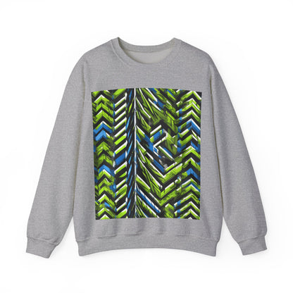 boostlete-rise-grind-pattern-chevron-isometric-0195 — Unisex Heavy Blend Crewneck Sweatshirt (Gildan)