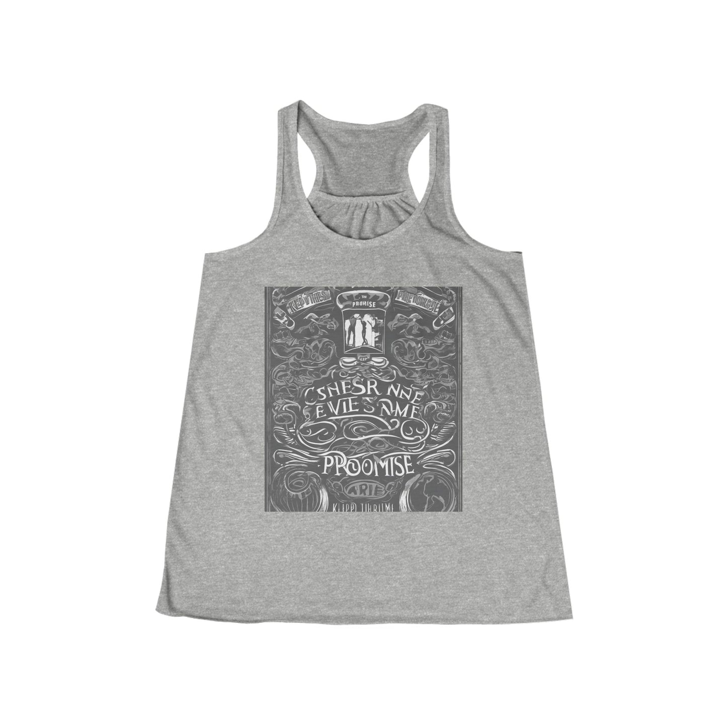 boostlete-boost-mode-type-keep-the-promise-big-monoline-0049 — Women's Flowy Racerback Tank (B+C 8800)