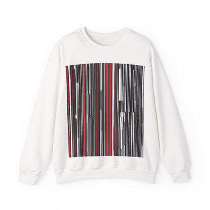 boostlete-am-crew-pattern-barcode-athletic-0911 — Unisex Heavy Blend Crewneck (G18000)
