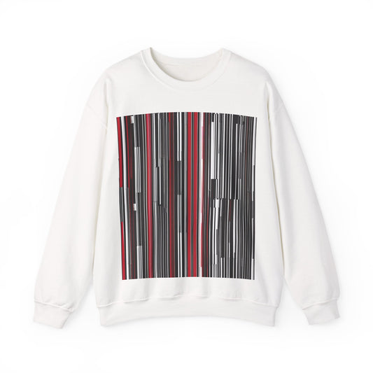 boostlete-am-crew-pattern-barcode-athletic-0911 — Unisex Heavy Blend Crewneck (G18000)