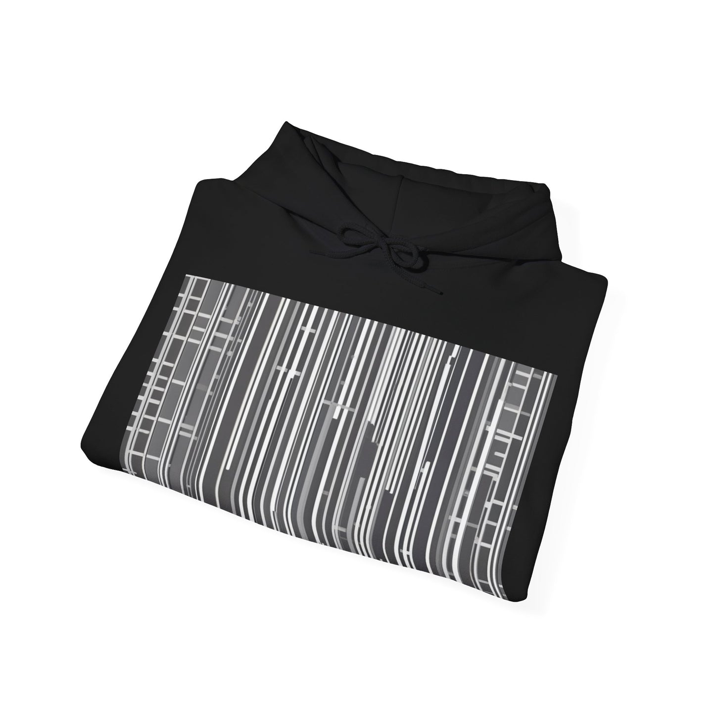 boostlete-boost-mode-pattern-barcode-blueprint-0463 — Unisex Heavy Blend Hoodie (G18500)