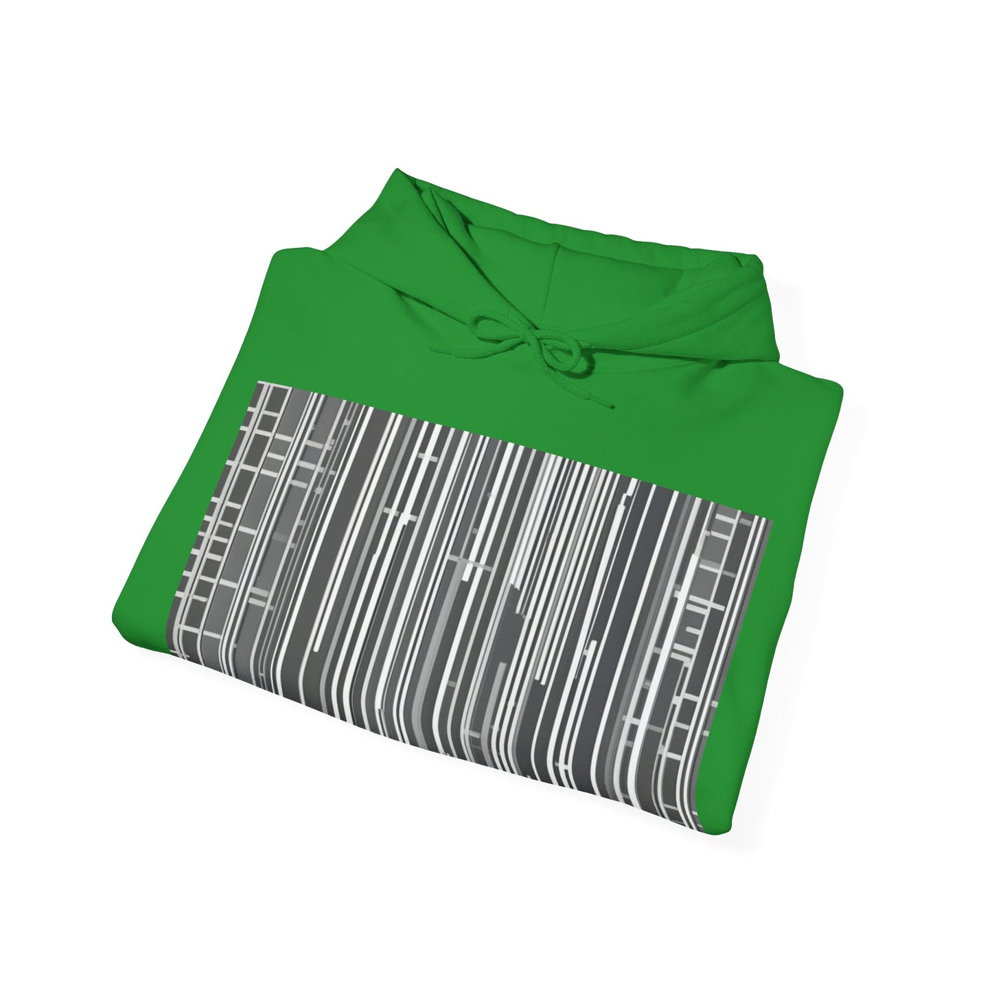 boostlete-boost-mode-pattern-barcode-blueprint-0463 — Unisex Heavy Blend Hoodie (G18500)