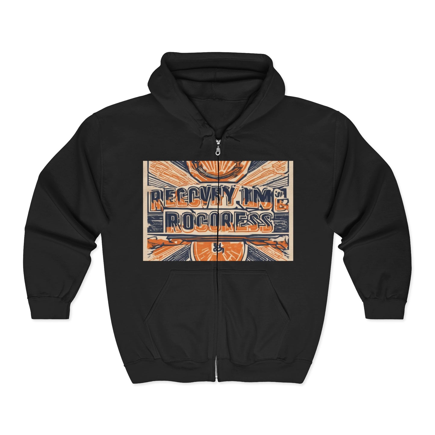boostlete-boost-mode-type-recovery-progress-outline-over-solid-badge-0161 — Unisex Heavy Blend Full-Zip Hooded Sweatshirt