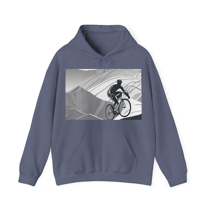 boostlete-recovery-progress-scene-cyclist-motion-vector-0808 — Unisex Heavy Blend Hoodie (G18500)