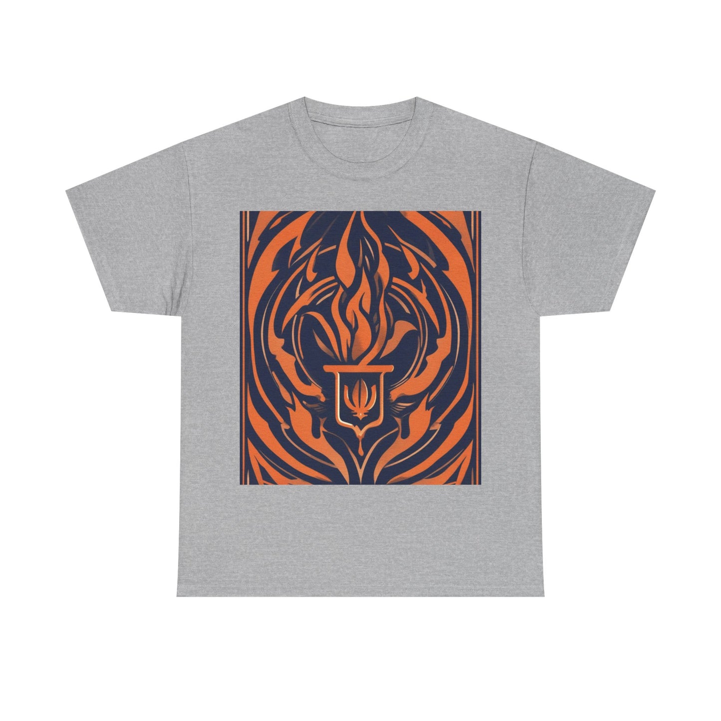 boostlete-quiet-power-icon-flame-duotone-athletic-0158 — Unisex Heavy Cotton Tee (Gildan 5000)