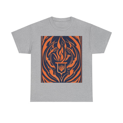 boostlete-quiet-power-icon-flame-duotone-athletic-0158 — Unisex Heavy Cotton Tee (Gildan 5000)