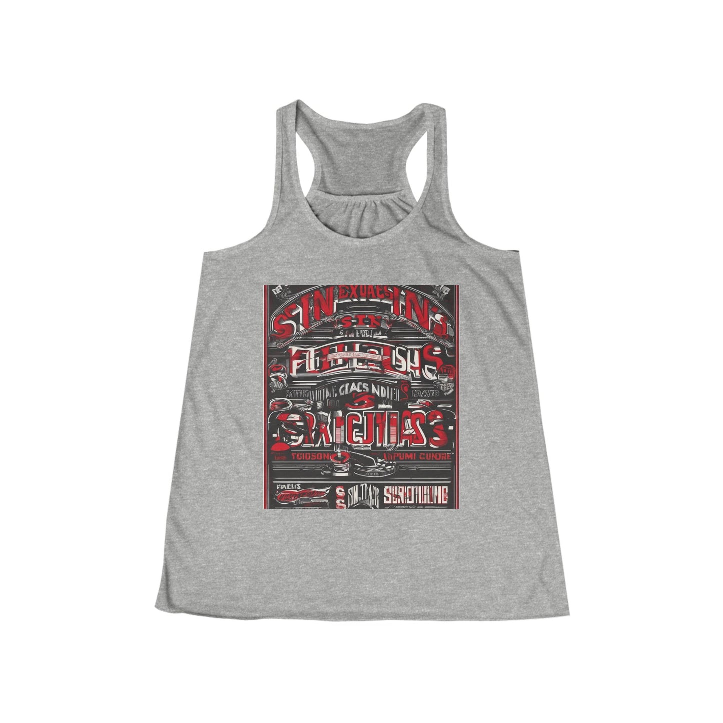 boostlete-iron-intent-type-sin-excusas-arc-retro-0157 — Women's Flowy Racerback Tank (B+C 8800)