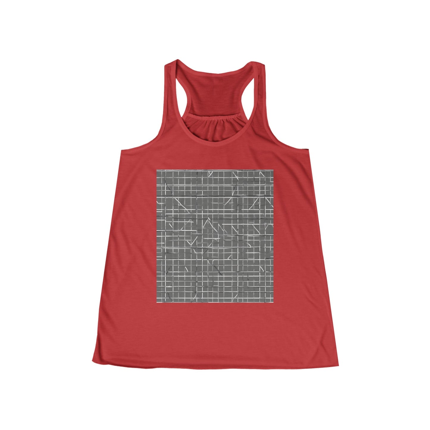 boostlete-rise-grind-pattern-plate-number-monoline-0291 — Women's Flowy Racerback Tank (B+C 8800)