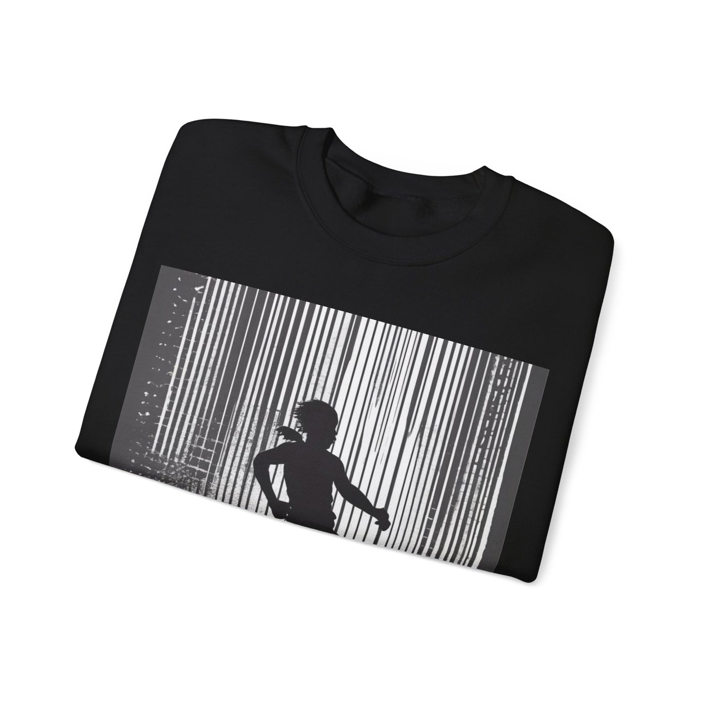 boostlete-am-crew-scene-hurdler-halftone-badge-0956 — Unisex Heavy Blend Crewneck (G18000)