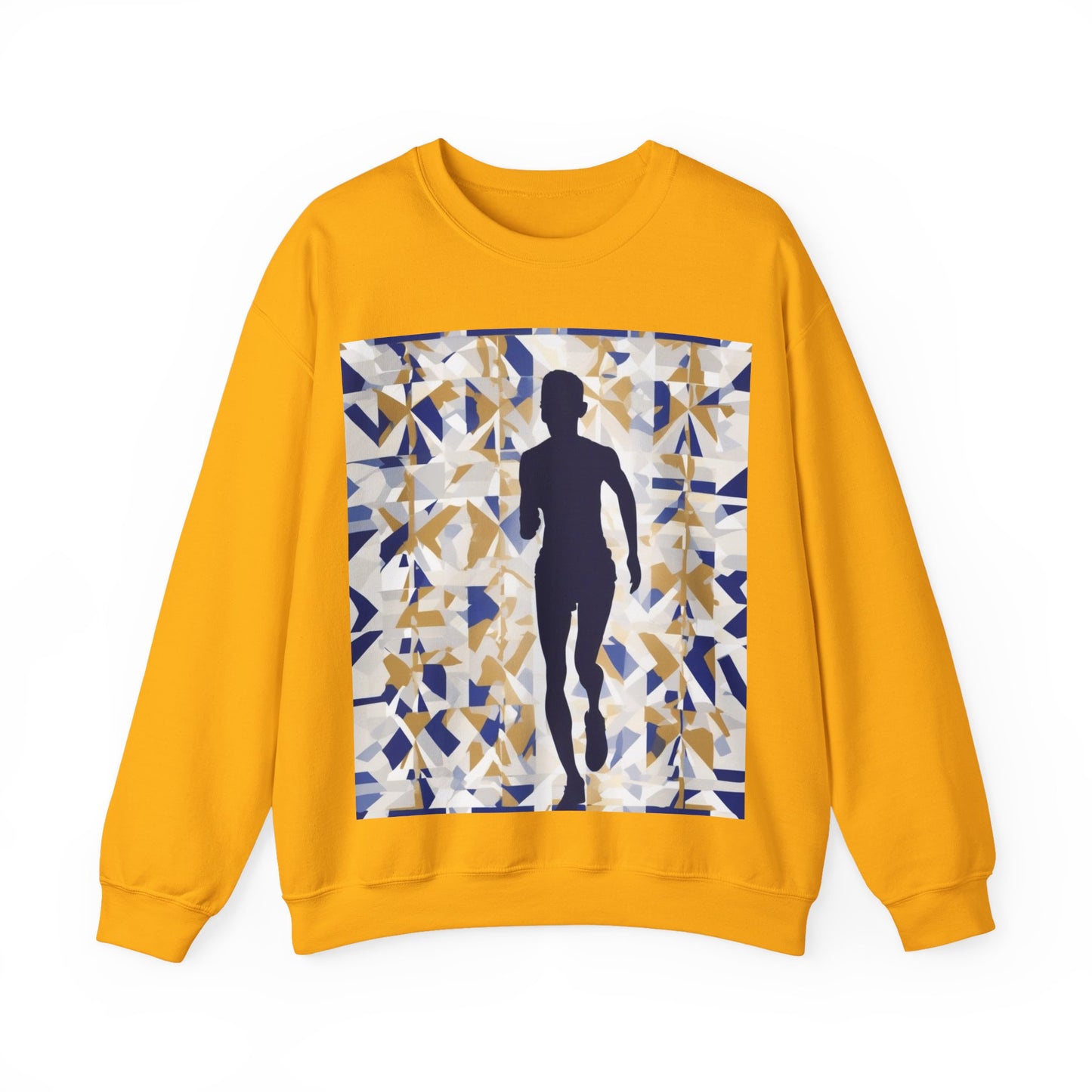 boostlete-recovery-progress-scene-marathoner-matte-geometric-0448 — Unisex Heavy Blend Crewneck Sweatshirt (Gildan)