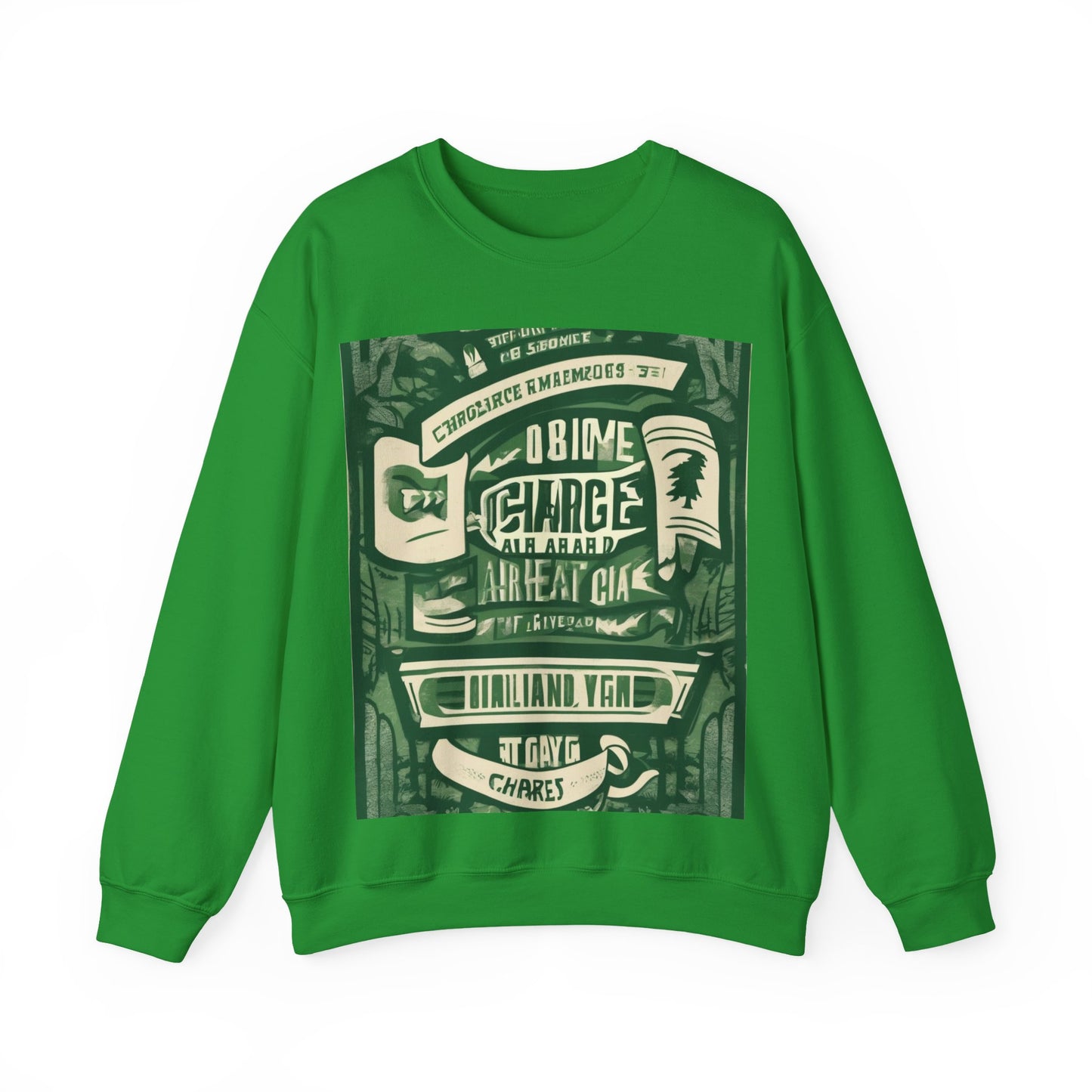 boostlete-am-crew-type-charge-ahead-banner-paper-0965 — Unisex Heavy Blend Crewneck (G18000)