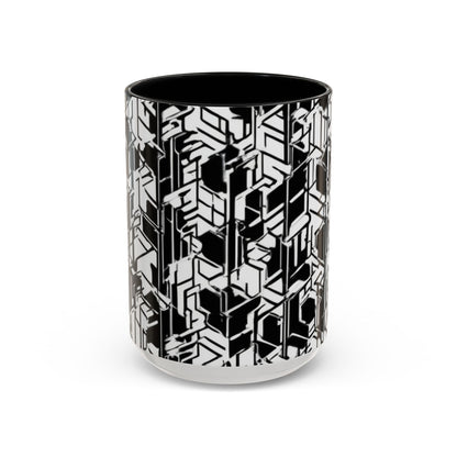 boostlete-field-day-pattern-micro-blueprint-0927 — Accent Mug 11/15oz