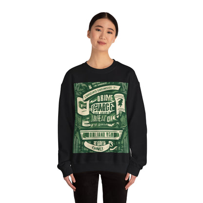 boostlete-am-crew-type-charge-ahead-banner-paper-0965 — Unisex Heavy Blend Crewneck (G18000)