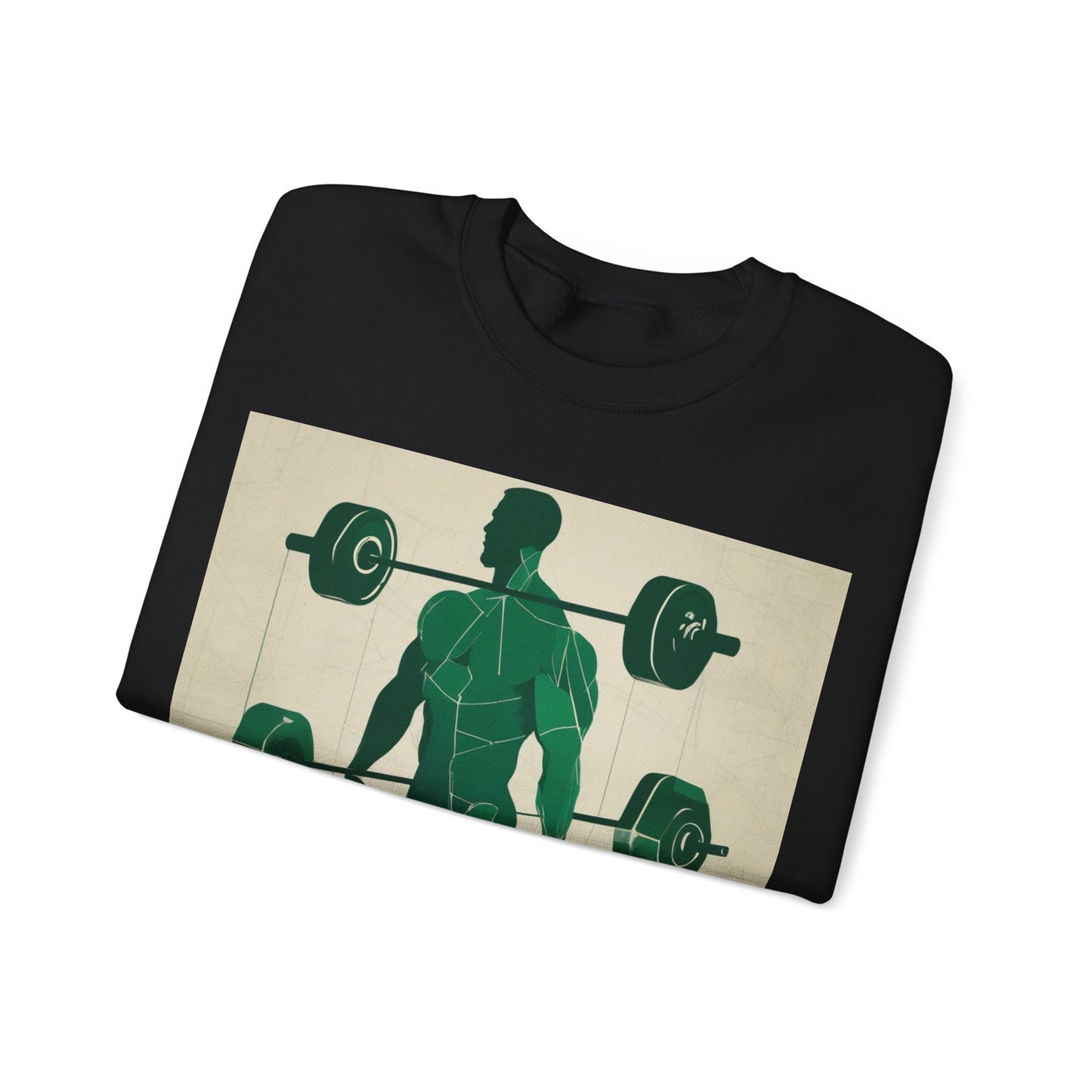 boostlete-boost-mode-scene-deadlift-glitch-blueprint-0044 — Unisex Heavy Blend Crewneck Sweatshirt (Gildan)