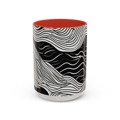 boostlete-field-day-pattern-topographic-line-art-0239 — Accent Mug 11oz/15oz