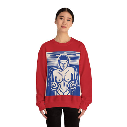 boostlete-boost-mode-icon-swimmer-motion-vector-0062 — Unisex Heavy Blend Crewneck Sweatshirt (Gildan)