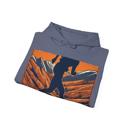 boostlete-iron-intent-scene-trail-3d-retro-0764 — Unisex Heavy Blend Hoodie (G18500)