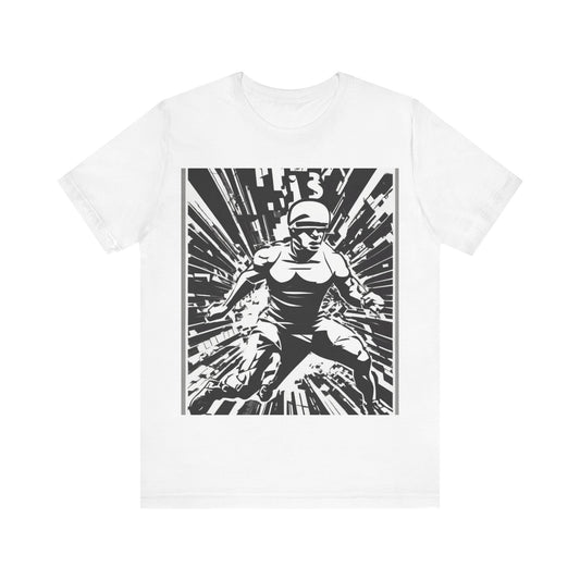 boostlete-field-day-scene-sprinter-halftone-bold-0148 — Unisex Jersey Short Sleeve (B+C 3001)