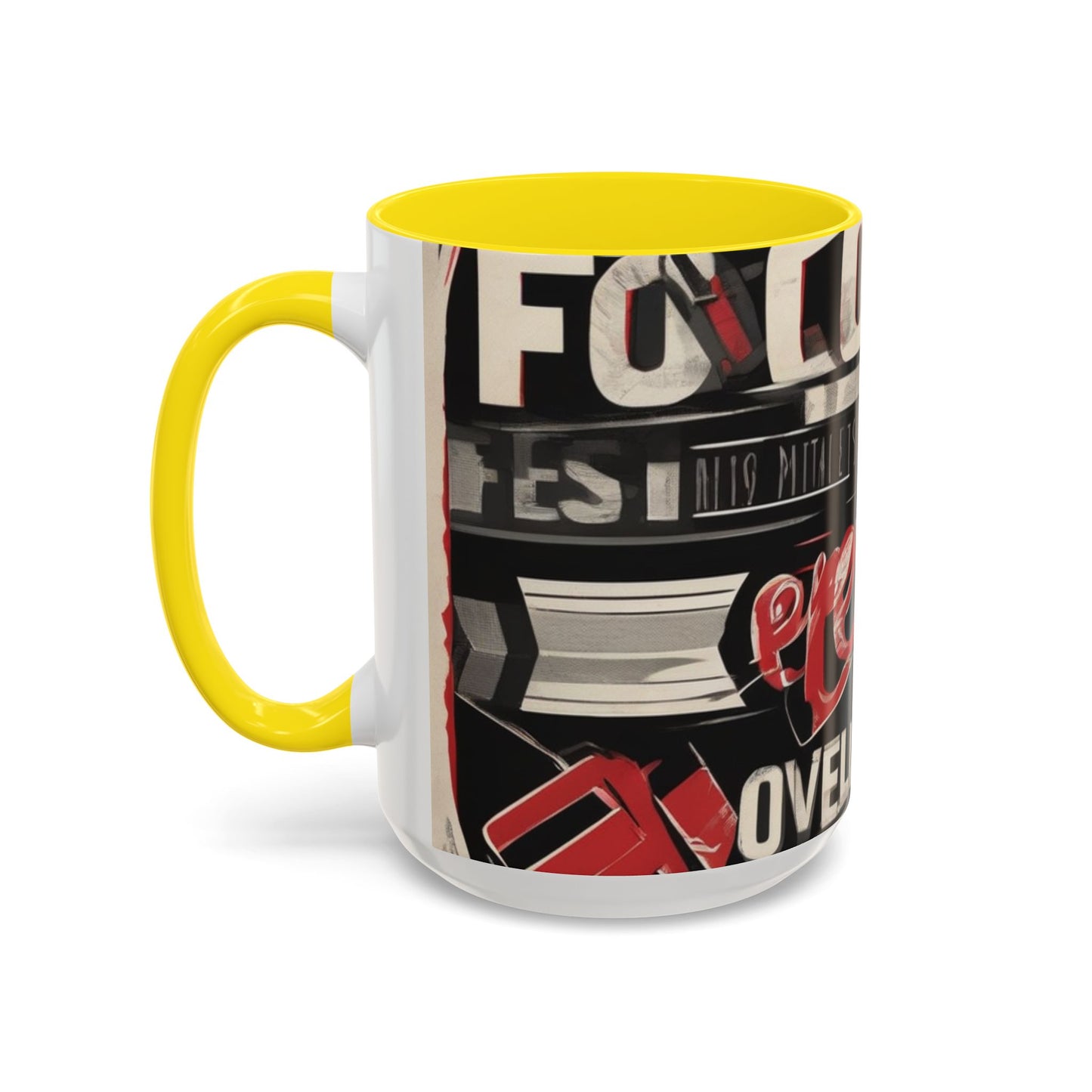 boostlete-mile-by-mile-type-focus-over-feelings-split-retro-0841 — Accent Mug 11/15oz