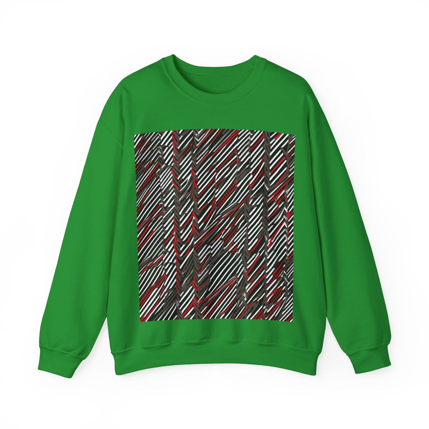 boostlete-field-day-pattern-diagonal-paper-0287 — Unisex Heavy Blend Crewneck Sweatshirt (Gildan)