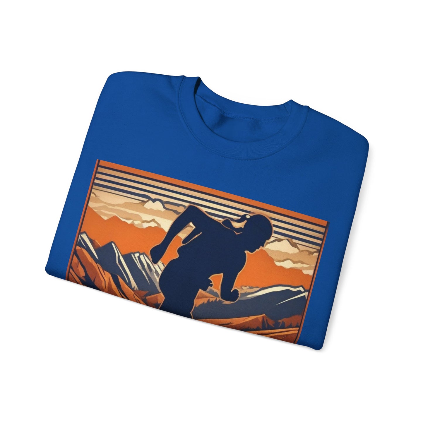 boostlete-iron-intent-scene-trail-3d-retro-0764 — Unisex Heavy Blend Crewneck (G18000)