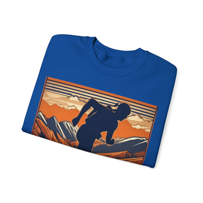 boostlete-iron-intent-scene-trail-3d-retro-0764 — Unisex Heavy Blend Crewneck (G18000)