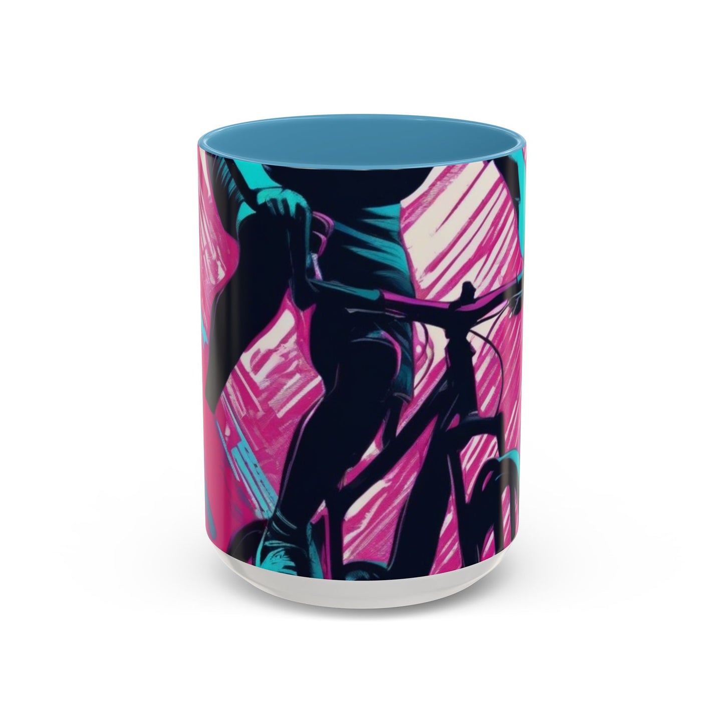 boostlete-field-day-scene-cyclist-glitch-engraved-0256 — Accent Mug 11oz/15oz