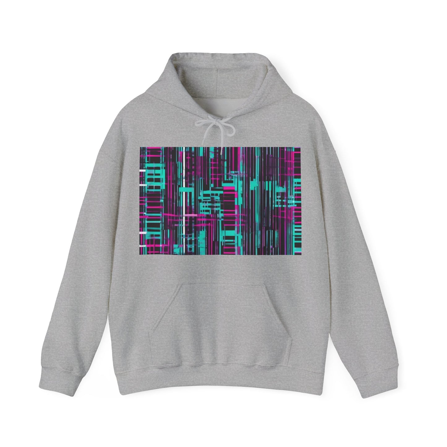 boostlete-field-day-pattern-barcode-retro-0275 — Unisex Heavy Blend Hooded Sweatshirt (Gildan)